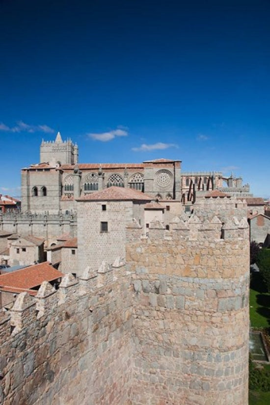Las Murallas, Avila, Spain Poster Print by Walter Bibikow featuring medieval architecture