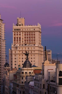 Gran Via and Edificio Espana Poster Print by Walter Bibikow