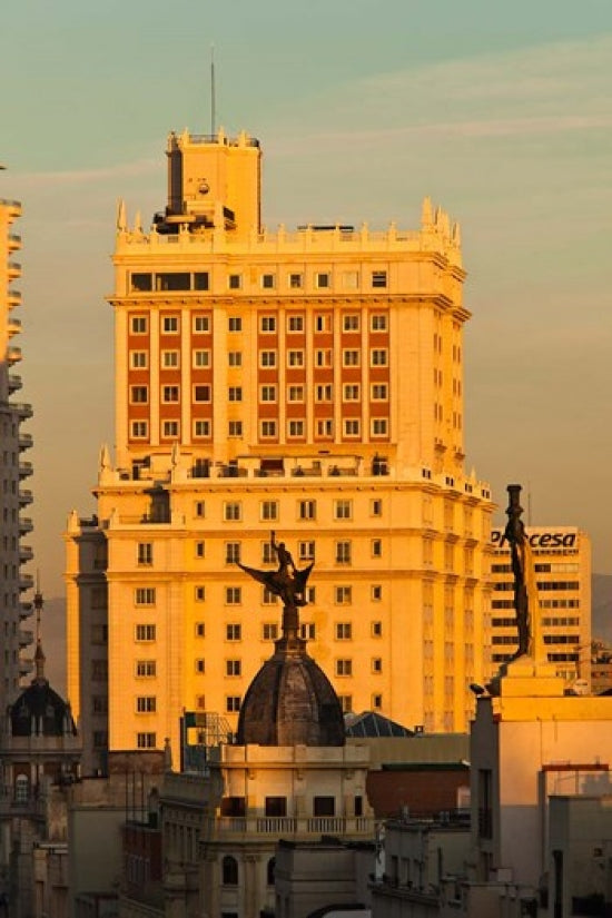 Madrid Gran Via and Edificio Espana Poster Print by Walter Bibikow