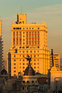 Madrid Gran Via and Edificio Espana Poster Print by Walter Bibikow