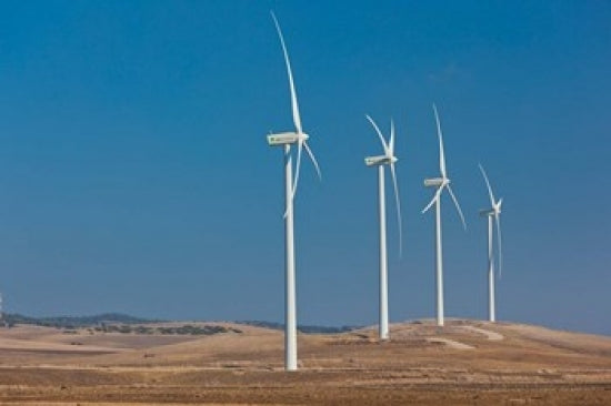 Modern Windmills Poster Print of Vejer de la Frontera by Walter Bibikow
