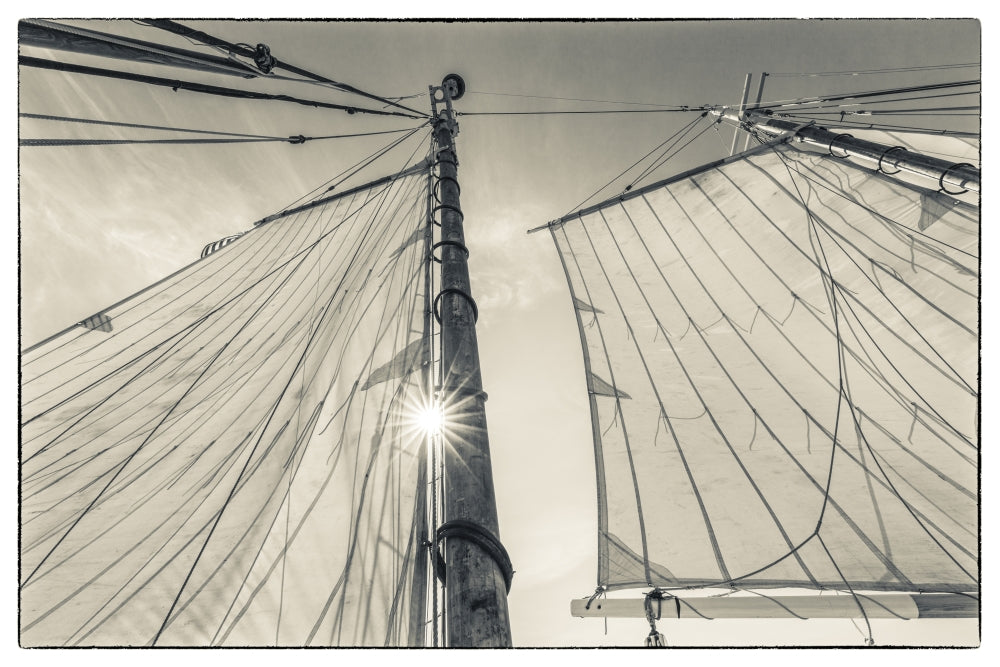 Gloucester Schooner Festival Poster Print by Walter Bibikow, depicting sailing schooners in Cape Ann, Massachusetts.