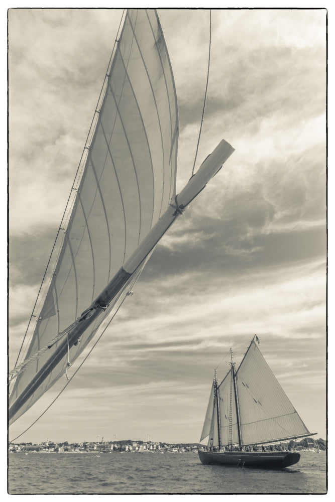 Gloucester Schooner Festival Poster Print by Walter Bibikow showcasing a vibrant maritime scene.