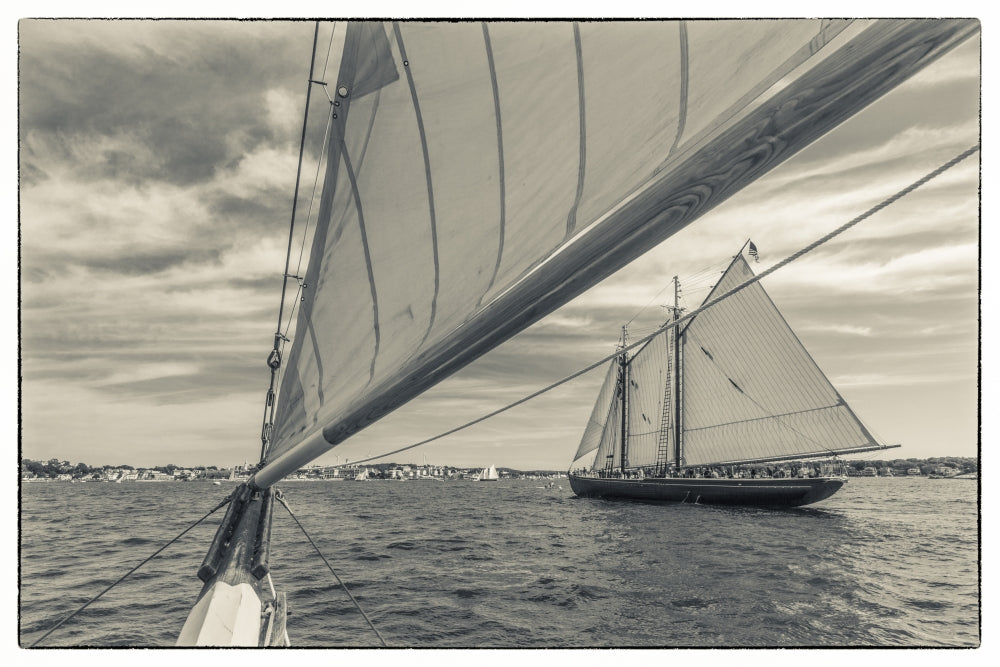 Gloucester Schooner Festival Poster Print by Walter Bibikow showcasing vibrant schooners