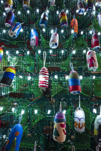 Christmas Tree Made of Lobster Traps Poster Print by Walter Bibikow.