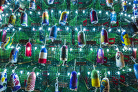 Christmas Tree made of lobster traps poster print by Walter Bibikow.
