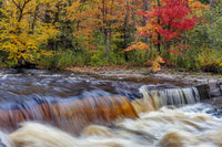 Sturgeon River in autumn landscape poster print by Chuck Haney.