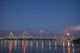 Clark Bridge and full moon poster print over the Mississippi River by Richard & Susan Day.