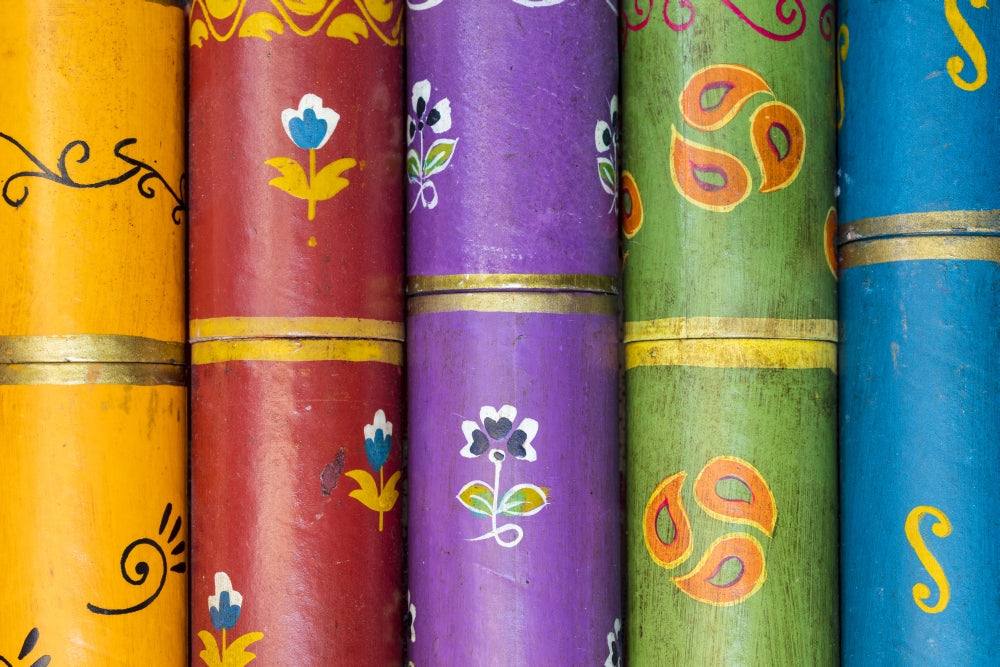 Close-up of incense cartons poster print by Jaynes Gallery.