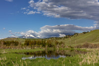 Flint Creek Mountains and wetlands near Deer Lodge, Montana poster print by Chuck Haney.