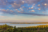 Fort Peck Reservoir poster print by Chuck Haney showcasing serene Montana landscape.