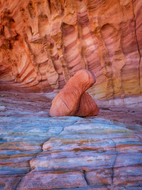 Multi-colored rock formation in Valley of Fire State Park poster print.