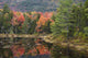 Stunning autumn lake reflections in New Hampshire's White Mountains poster print.