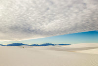 White Sands National Park sand dunes and cloud cover poster print.