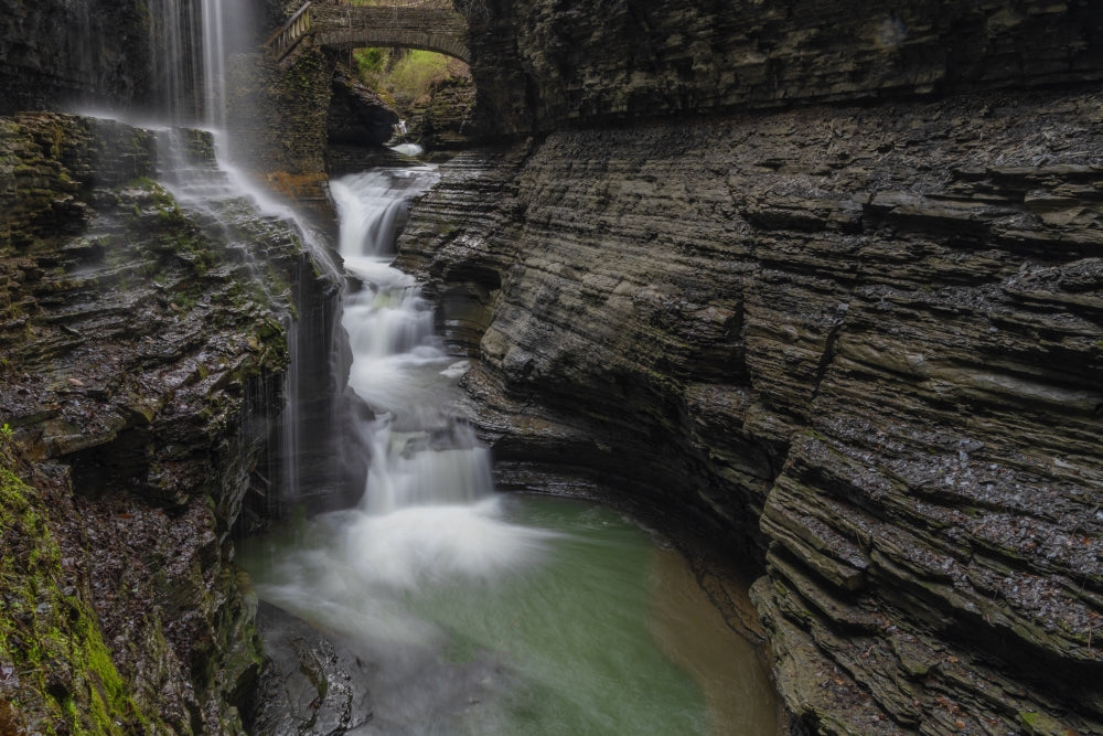 Watkins Glen Waterfall Cascade Poster Print by Jaynes Gallery
