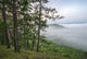 Kipp Mountain poster print featuring morning fog in the Adirondack Mountains.