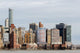 Lower Manhattan skyline poster print from the Hudson River by Susan Pease.