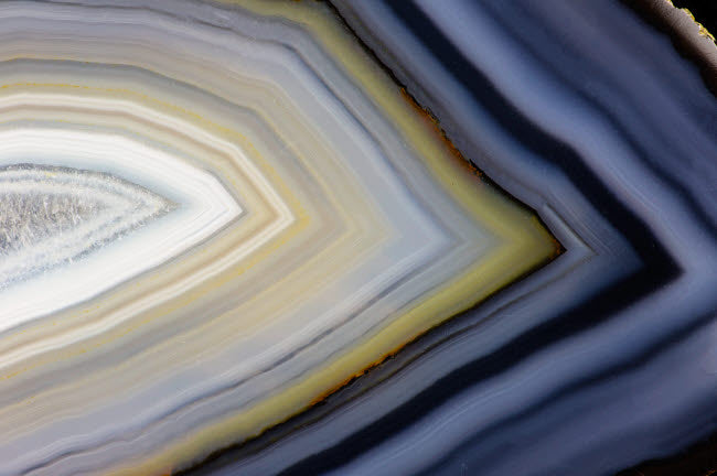 Banded Agate Close-Up Poster Print by Darrell Gulin showcasing intricate patterns and colors.