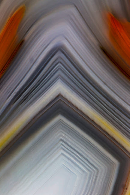 Banded Agate Close-Up Poster Print by Darrell Gulin showcasing intricate patterns.