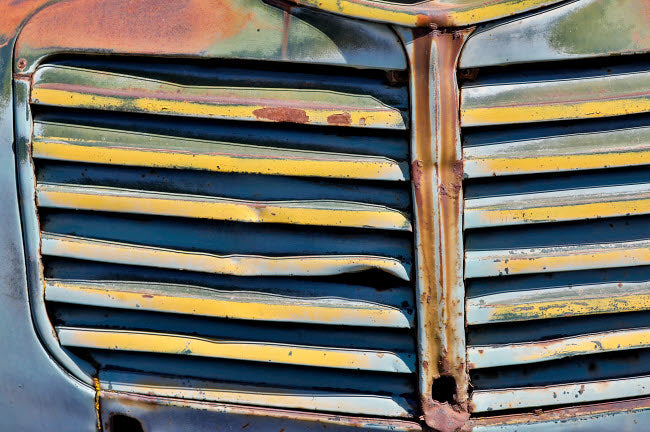 Grill of Old Truck Detail in Sprague, Washington State Poster Print by Darrell Gulin