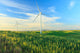 Wind turbines near Oakesdale, Palouse, Washington State - Poster Print by Stuart Westmorland