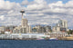Seattle Waterfront Poster Print featuring Victoria Clipper ferry terminal by Trish Drury