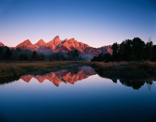 Teton Range reflecting in Beaver Pond, Grand Teton National Park artwork by Adam Jones