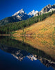 Cathedral Group Reflection in String Lake, Grand Teton National Park Poster Print by Adam Jones