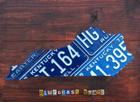 Kentucky License Plate Map Poster Print by Design Turnpike