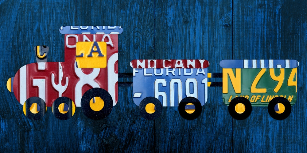 Choo Choo Train License Plate Art Poster Print by Design Turnpike