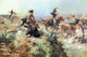 Jerked Down Poster Print by Charles M. Russell, Western art