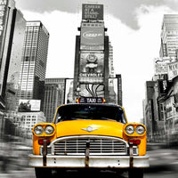 Vintage Taxi in Times Square, NYC Poster Print by Lauren