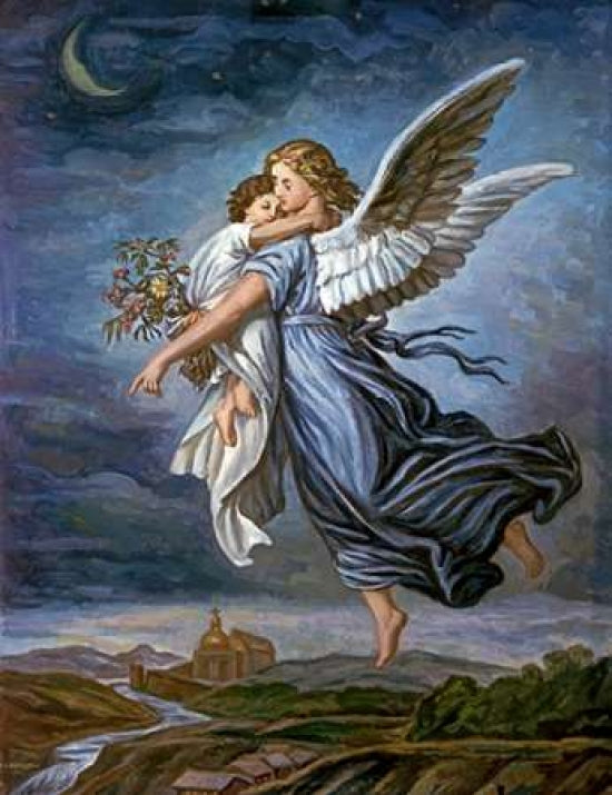The Guardian Angel Poster Print by Wilhelm Von Kaulbach - Art Print