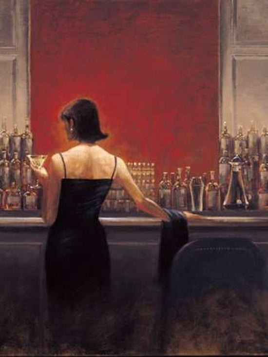Evening Lounge Poster Print by Brent Lynch showcasing relaxation and sophistication