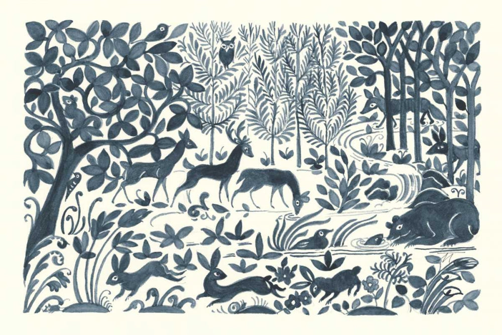 Forest Life II Poster Print by Miranda Thomas showcasing serene forest scenery.