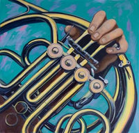 Musicien with French Horn Art Print by Atelier B Art Studio