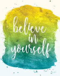 Believe in Yourself Poster Print by N. Harbick featuring motivational design.
