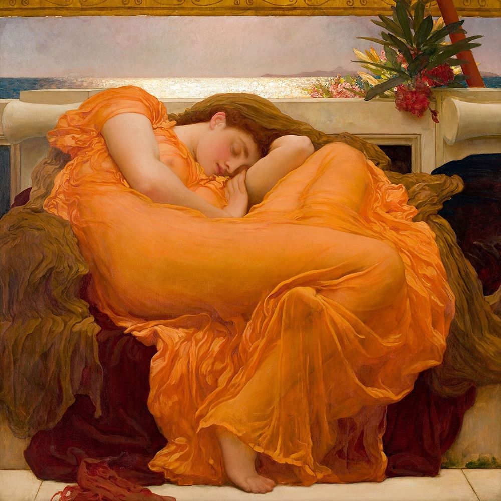 Flaming June fine art print by Frederic Leighton on premium paper
