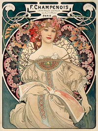 Alphonse Mucha Poster Print by F. Champenois Imprimeur Éditeur