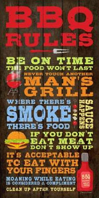 BBQ Rules Poster Print by Stephanie Marrott - 10x20