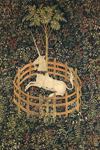 The Unicorn in Captivity Poster Print - Whimsical Art