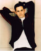 Nicholas Brendon leaning on wall in red velvet shirt photo print.