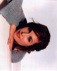 Carly Pope Gray Sweater Photo Print - Elegant fashion photography