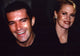Melanie Griffith laughing with Antonio Banderas photo print.