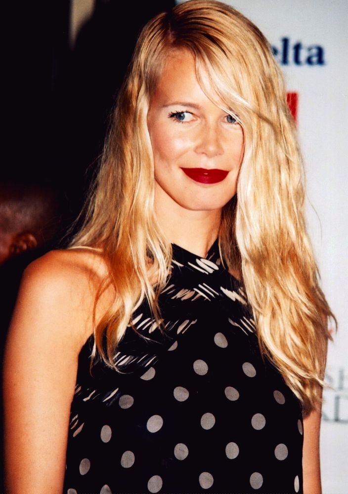 Claudia Schiffer Polka Dot Top Photo Print showcasing iconic fashion.