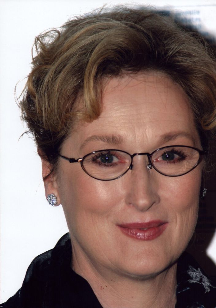 Meryl Streep wearing glasses photo print
