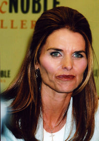 Maria Shriver in white blazer photo print