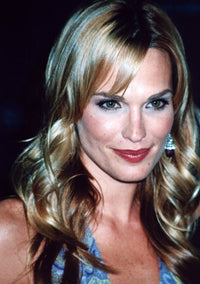 Molly Sims closeup photo print in paisley top.