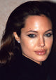 Angelina Jolie closeup photo print in black jacket