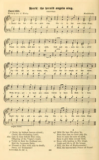Hark the Herald Angels Sing 1916 Poster Print featuring holiday carols.